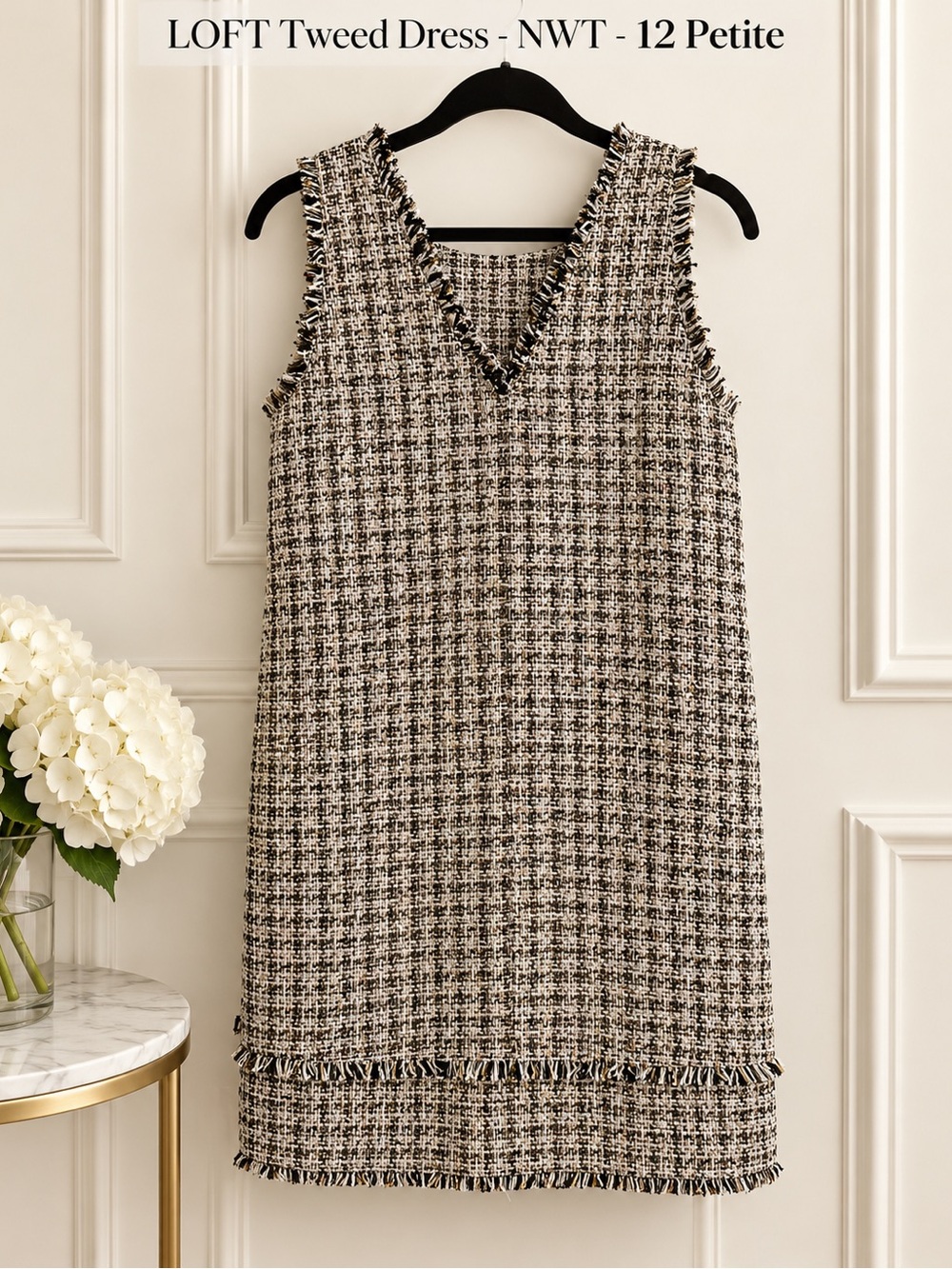 LOFT Tweed Shift Dress – NWT – Size 12 Petite